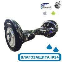 Гироскутер с Влагозащитой Smart Balance 10" Внедорожный (Черный с черепами)